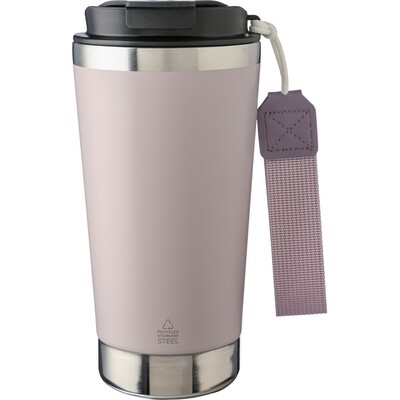 Thermo mug with carrying strap